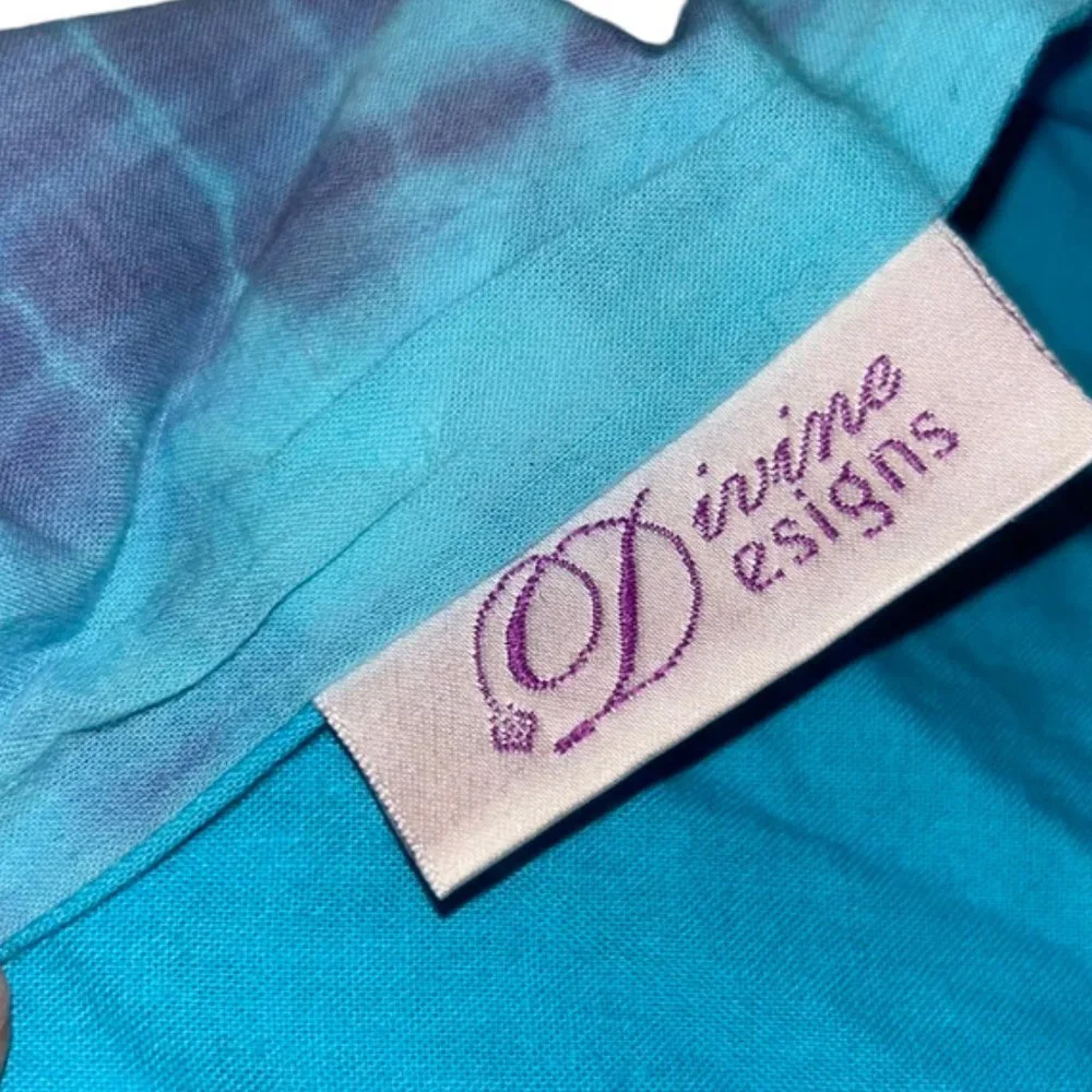 divine designs turquoise indigo tie dye cotton accent pillow cover